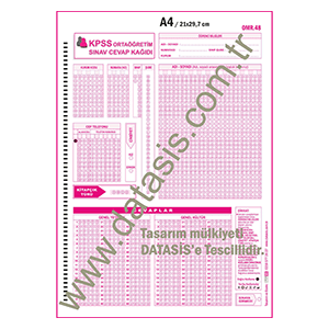 Optik Form  (Orta Öğretim - OMR-48)